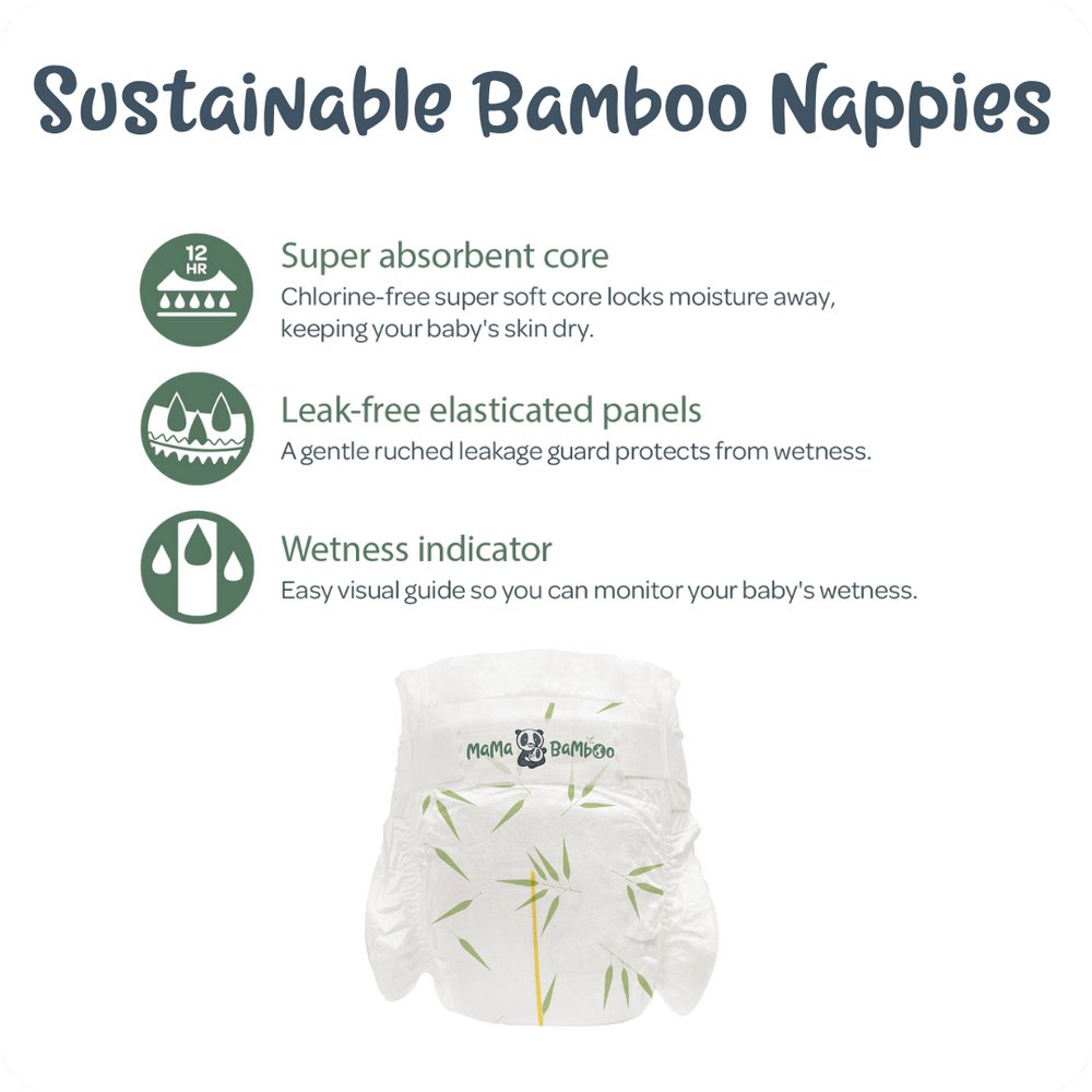 Eco Nappies Size 0 - Eco Natural Products - Mama Bamboo - Nappies