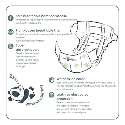 Eco Nappies Size 3 980g - Mama Bamboo - Nappies - Eco Natural Products