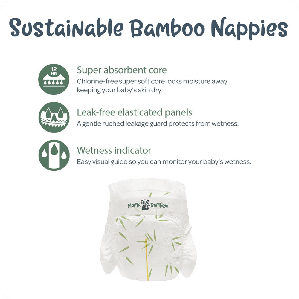 Eco Nappies Size 4 1070g - Mama Bamboo - Nappies - Eco Natural Products