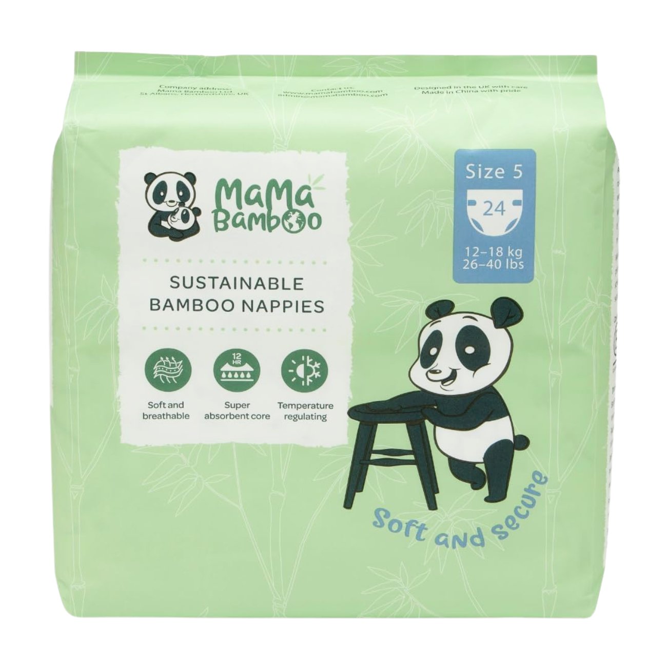 Eco Nappies Size 5 1080g - Mama Bamboo - Nappies - Eco Natural Products