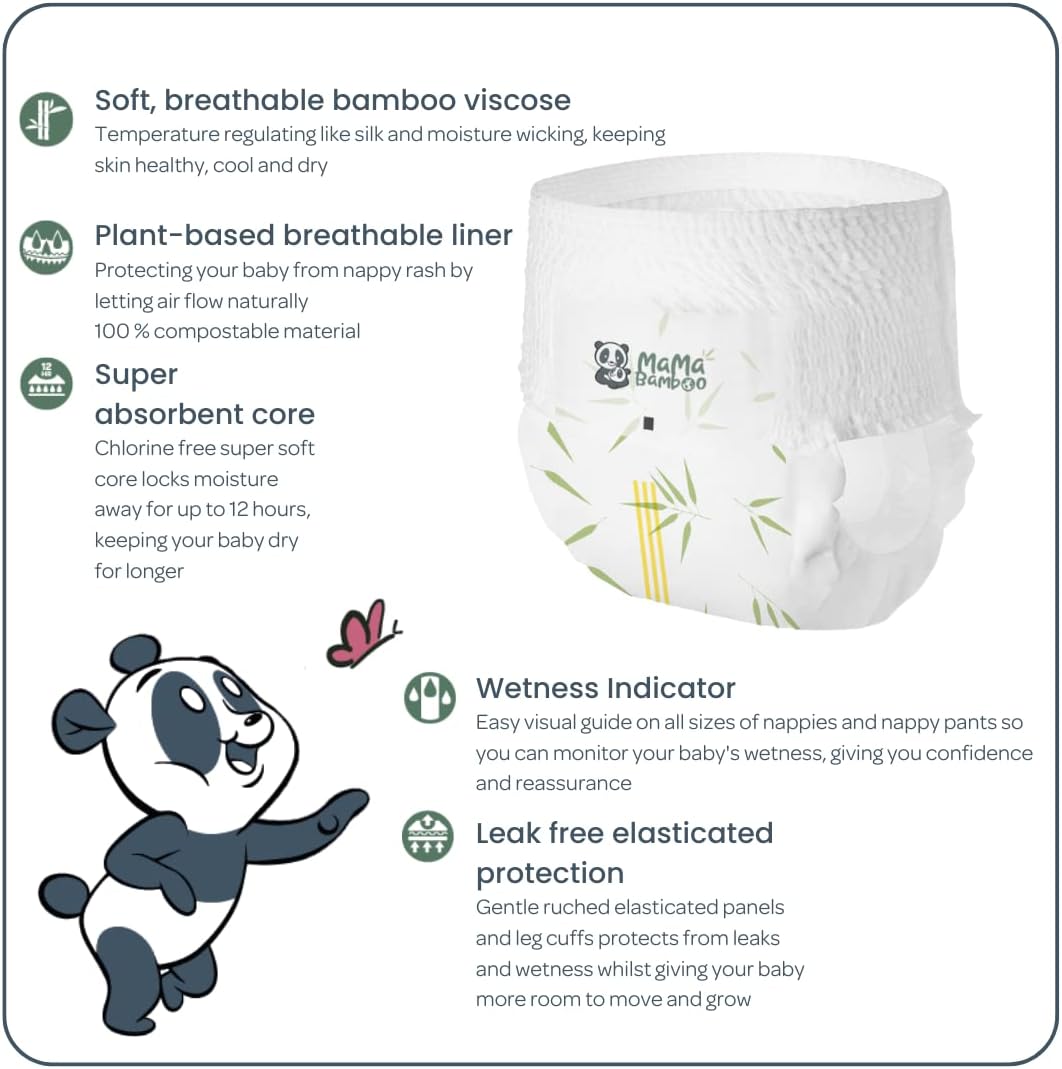 Eco Nappy Pants Size 5+ 870g - Mama Bamboo - Nappies - Eco Natural Products