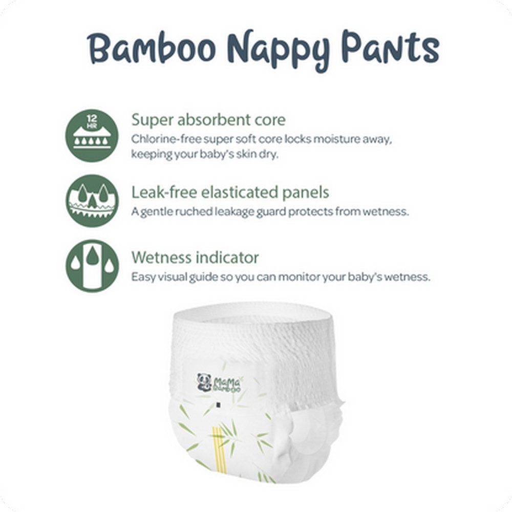 Eco Nappy Pants Size 7+ 850g - Mama Bamboo - Nappies - Eco Natural Products