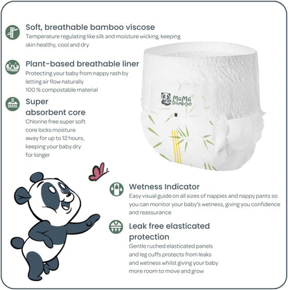 Eco Nappy Pants Size 7+ 850g - Mama Bamboo - Nappies - Eco Natural Products