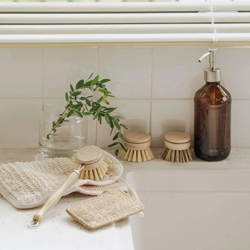 Reusable Bamboo Dish Brush Head (Firm Bristles)