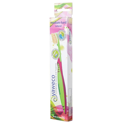 Eco Toothbrush Biobased Nature Medium (Assorted Colours) - Yaweco - Toothbrush - Eco Natural Products