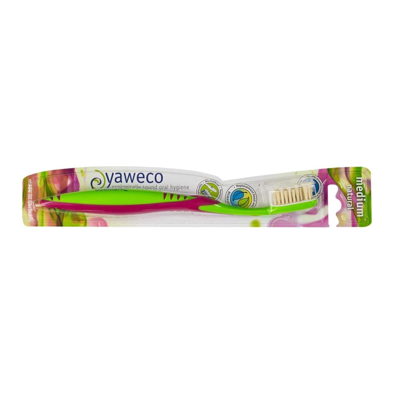 Eco Toothbrush Biobased Nature Medium (Assorted Colours) - Yaweco - Toothbrush - Eco Natural Products