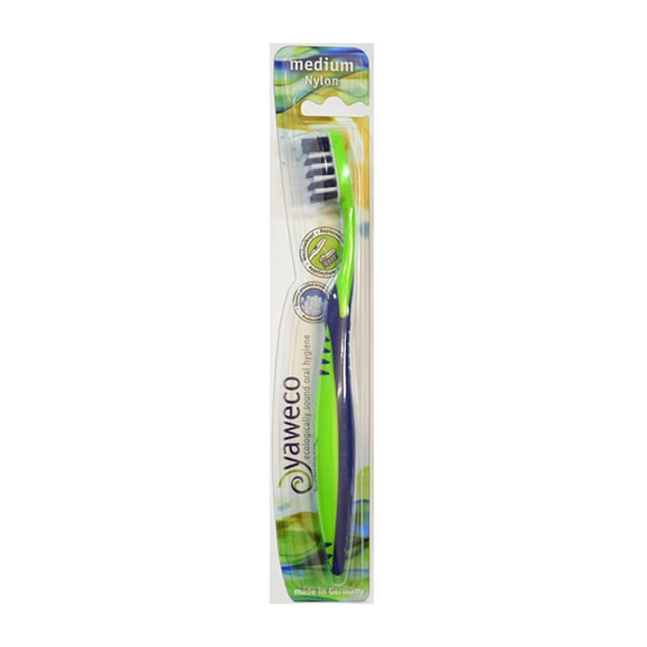 Eco Toothbrush Nylon Medium (Assorted Colours) - Yaweco - Toothbrush - Eco Natural Products