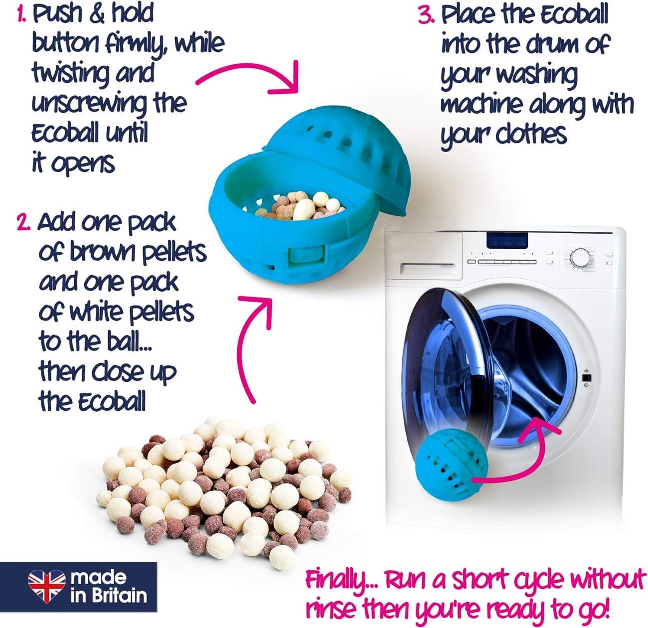 Ecoballs 1000 Washes Linen Fragrance - Ecozone - Eco Natural Products