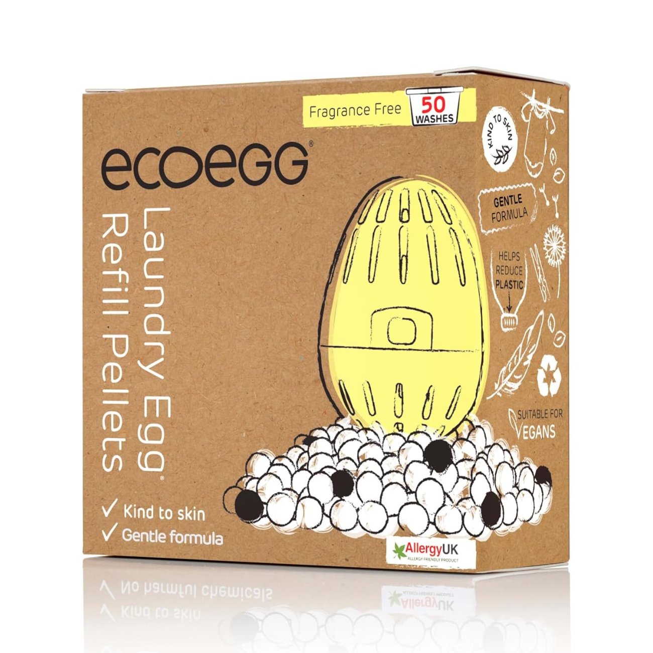 Ecoegg Laundry Egg Refills Fragrance Free 50 Washes - Eco Natural Products - EcoEgg - Laundry Egg Refill