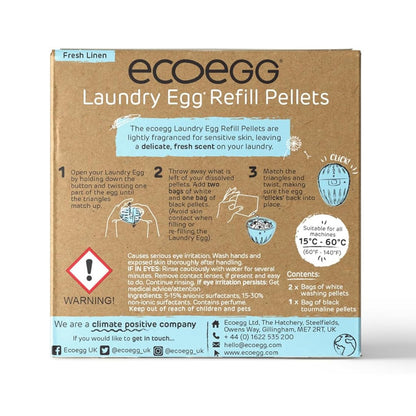 Ecoegg Laundry Egg Refills Fresh Linen 50 Washes - EcoEgg - Laundry Egg Refill - Eco Natural Products