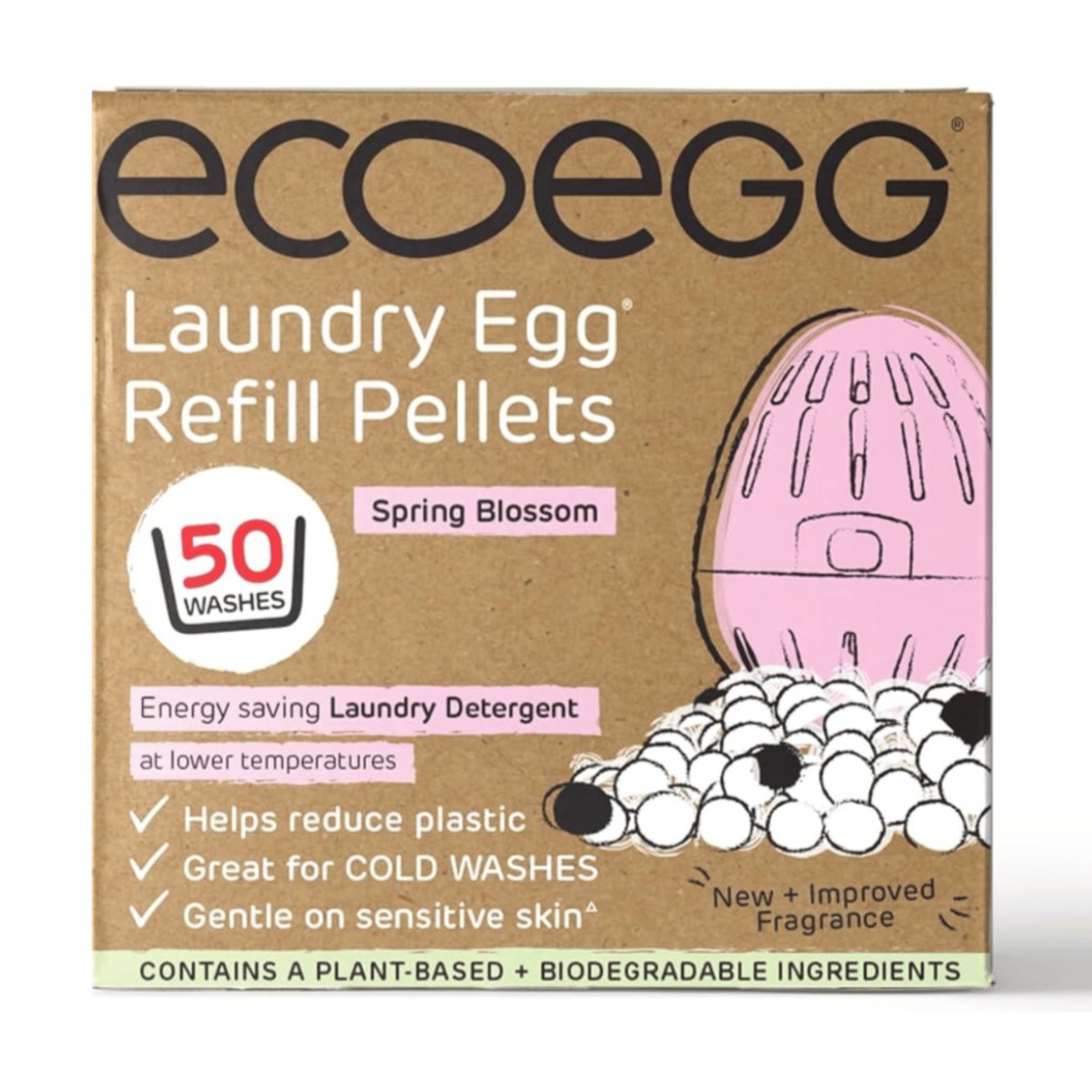 Ecoegg Laundry Egg Refills Spring Blossom 50 Washes - Eco Natural Products - EcoEgg - Laundry Egg Refill