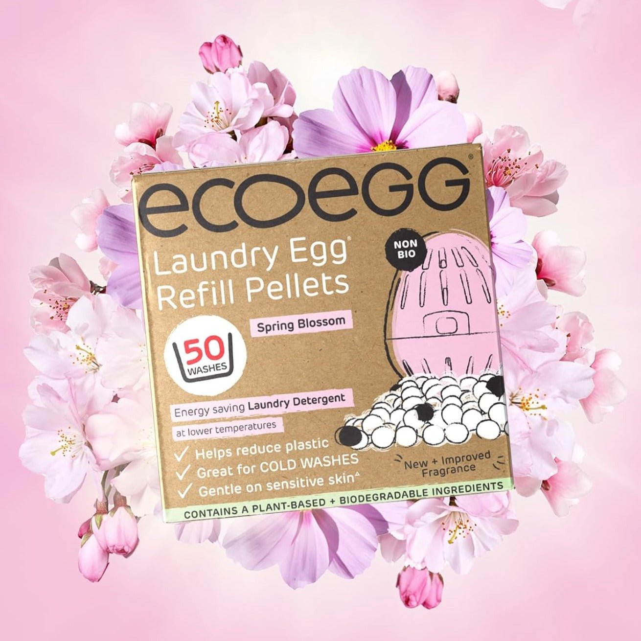 Ecoegg Laundry Egg Refills Spring Blossom 50 Washes - EcoEgg - Laundry Egg Refill - Eco Natural Products