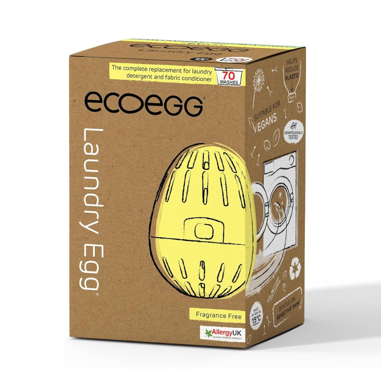 Ecoegg Laundry Wash Egg Fragrance Free 70 Washes - Eco Natural Products - EcoEgg - Laundry Egg