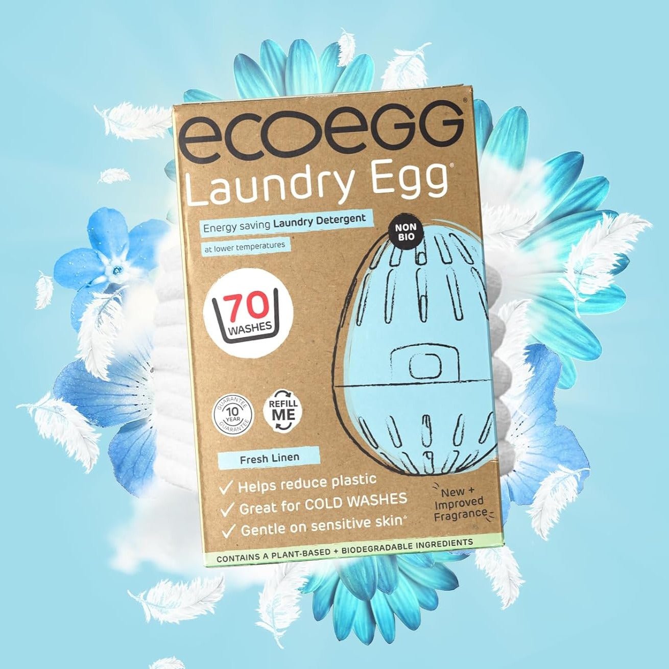 Ecoegg Laundry Wash Egg Fresh Linen 70 Washes - EcoEgg - Laundry Egg - Eco Natural Products