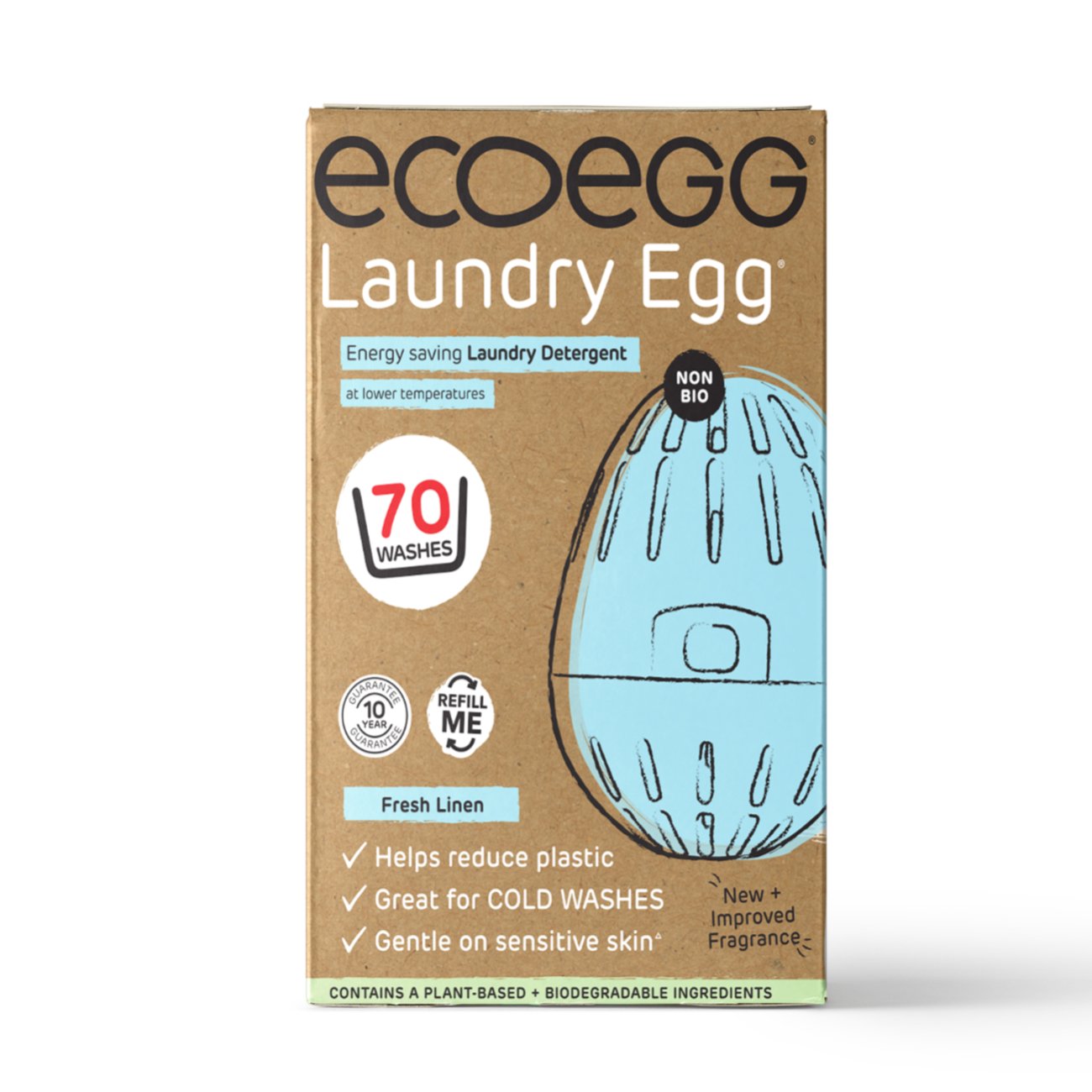 Ecoegg Laundry Wash Egg Fresh Linen 70 Washes - EcoEgg - Laundry Egg - Eco Natural Products