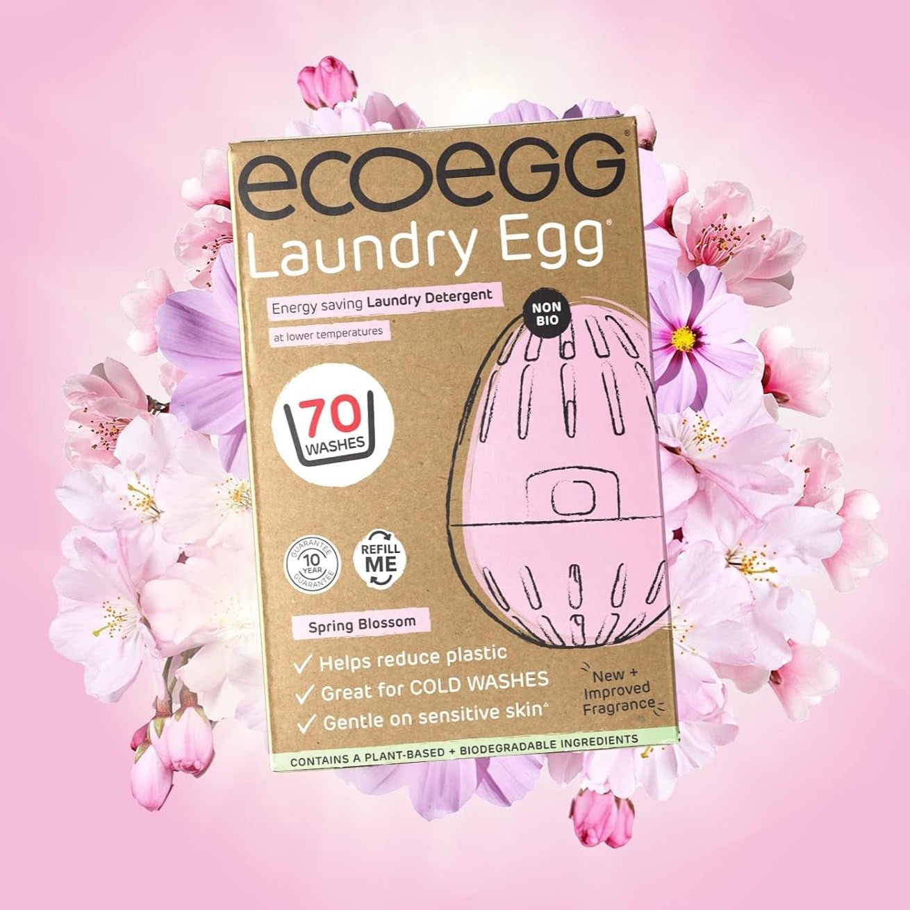 Ecoegg Laundry Wash Egg Spring Blossom 70 Washes - Eco Natural Products - EcoEgg - Laundry Egg