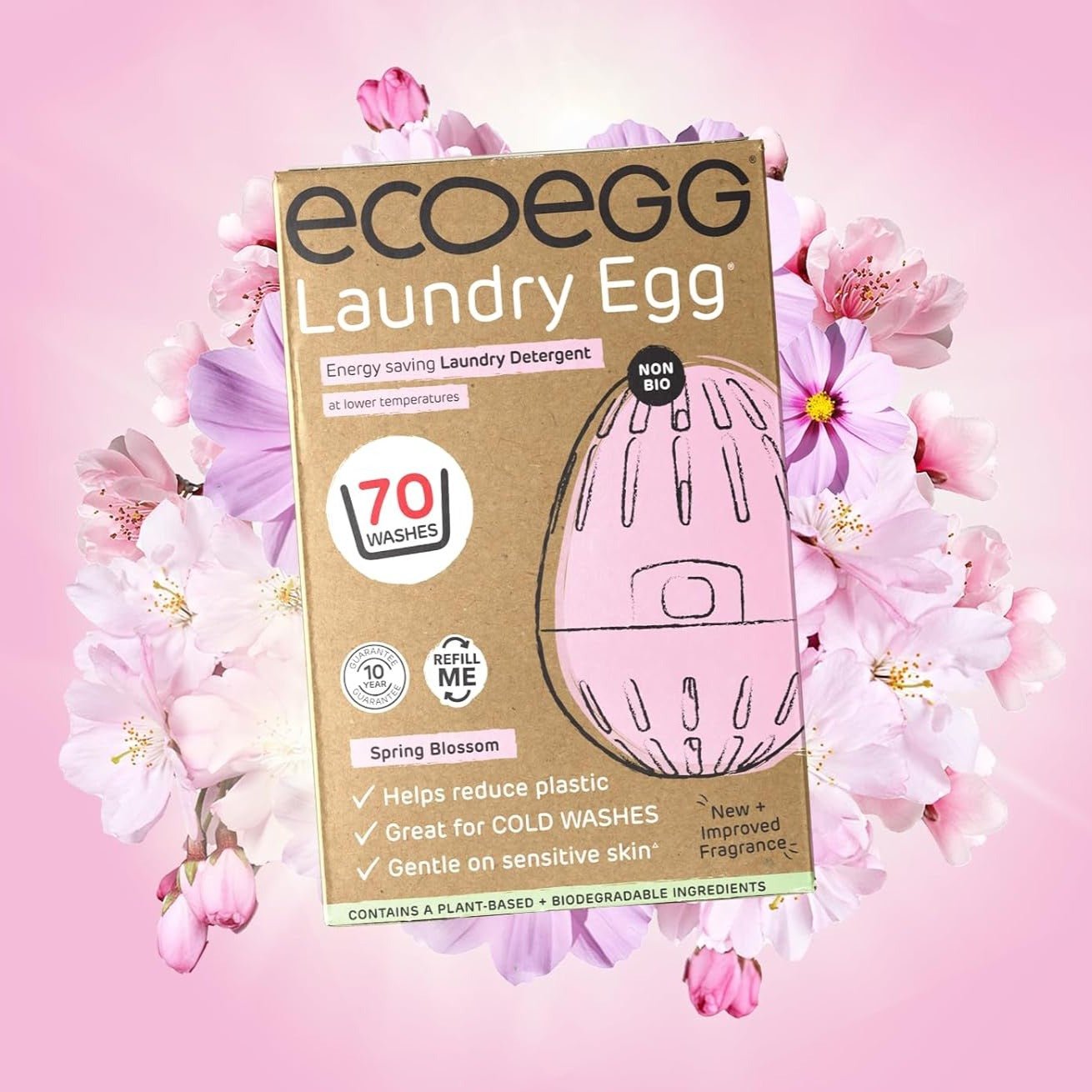 Ecoegg Laundry Wash Egg Spring Blossom 70 Washes - EcoEgg - Laundry Egg - Eco Natural Products