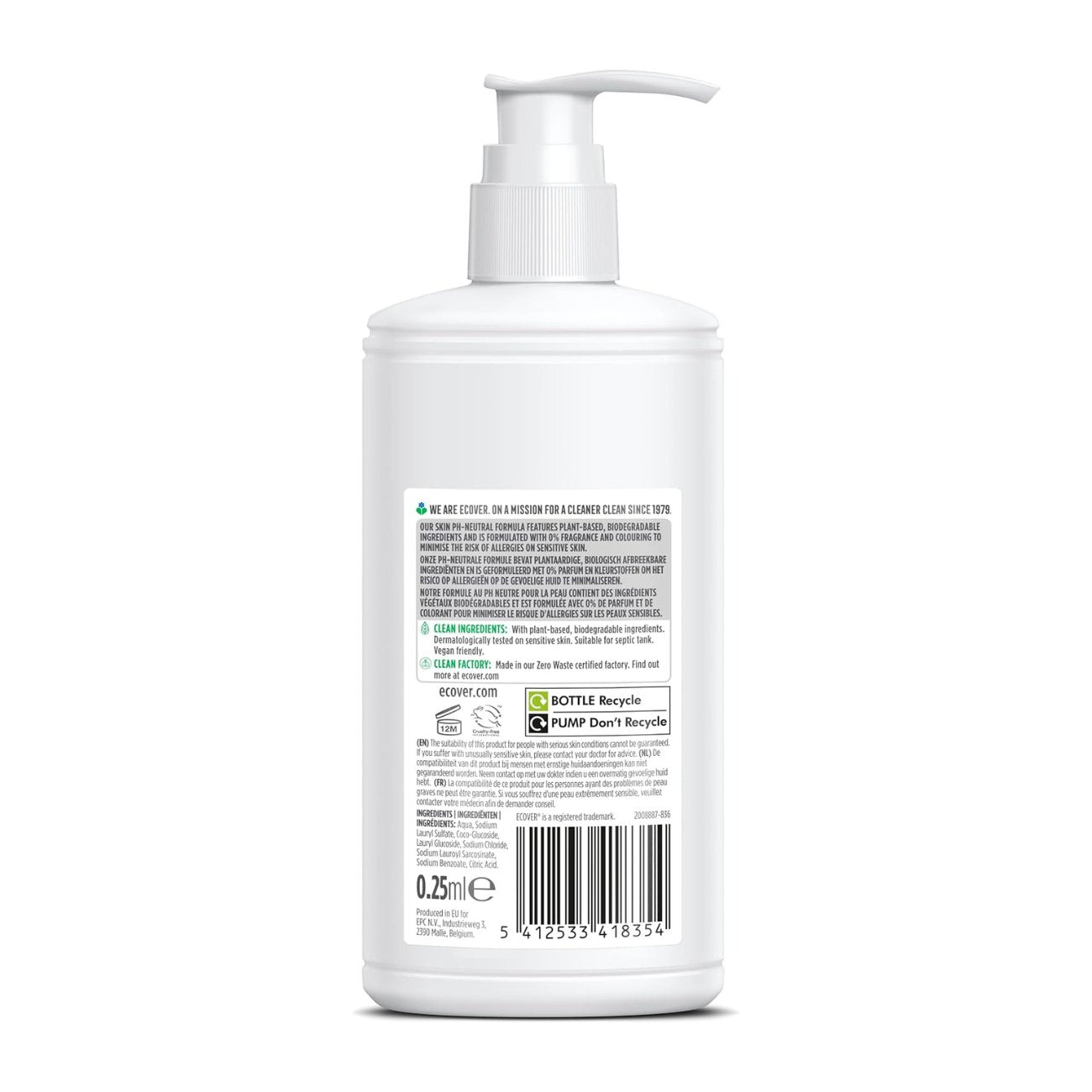 Ecover Zero Hand Soap 250ml - Ecover Zero - Hand soap - Eco Natural Products