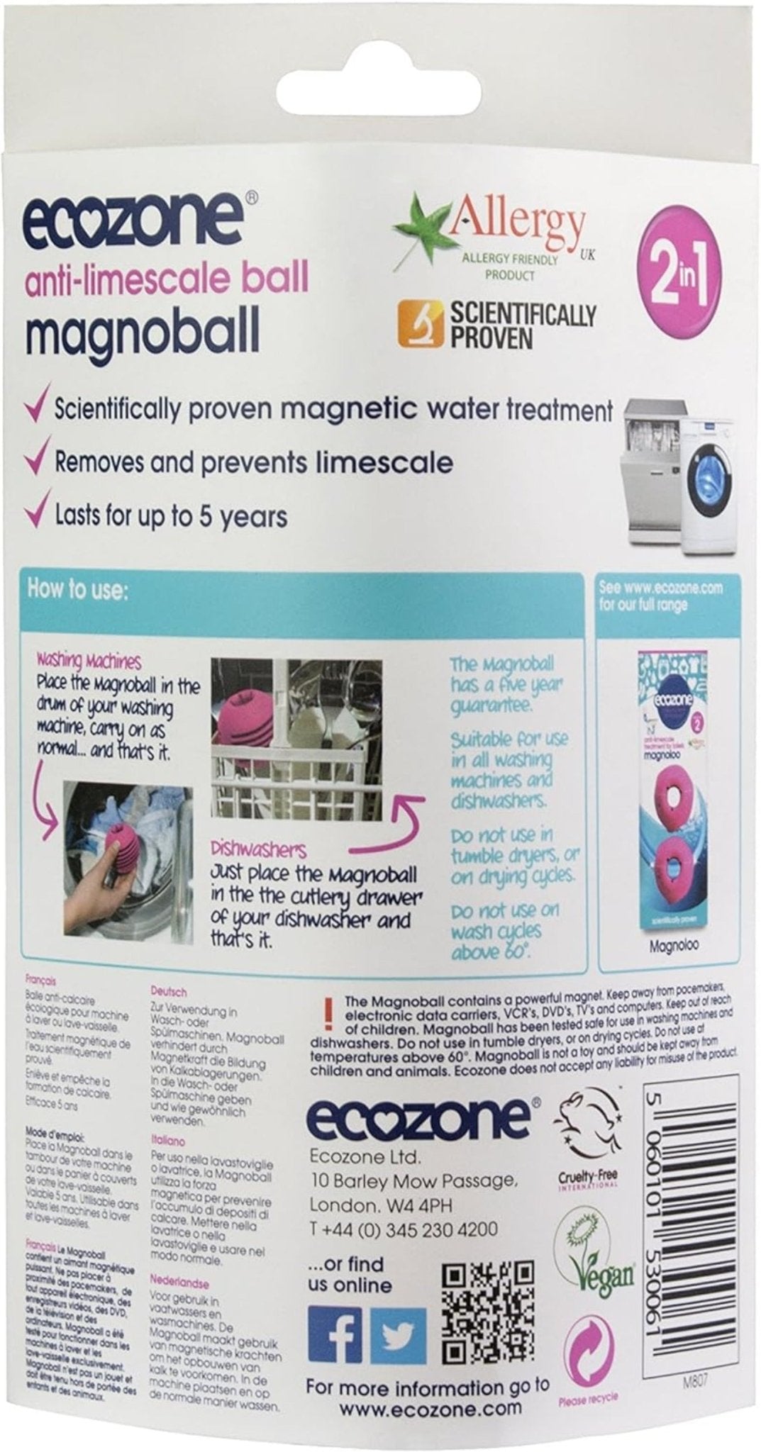 Ecozone Magnoball 2 Pieces - Ecozone - Descalers & Decalcifiers - Eco Natural Products