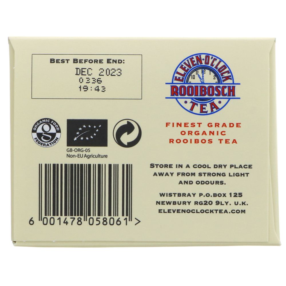 Eleven O'clock Organic Rooibosch Tea 40 Bags - Eleven O'Clock - Rooibosch tea - Eco Natural Products