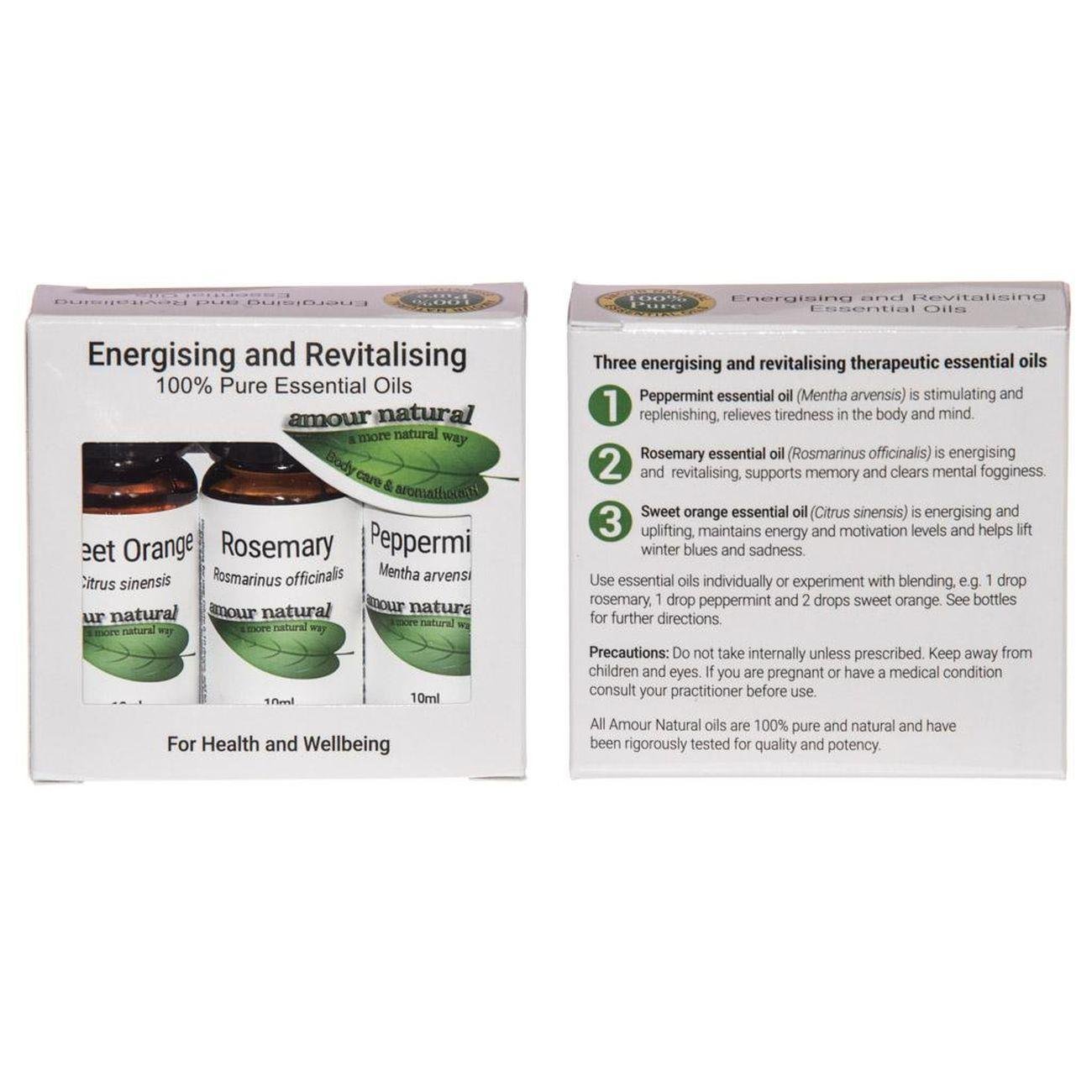 Energising and Revitalising Essential Oil Set 3x10ml - Amour Natural - Essential oils - Eco Natural Products