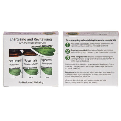 Energising and Revitalising Essential Oil Set 3x10ml - Amour Natural - Essential oils - Eco Natural Products