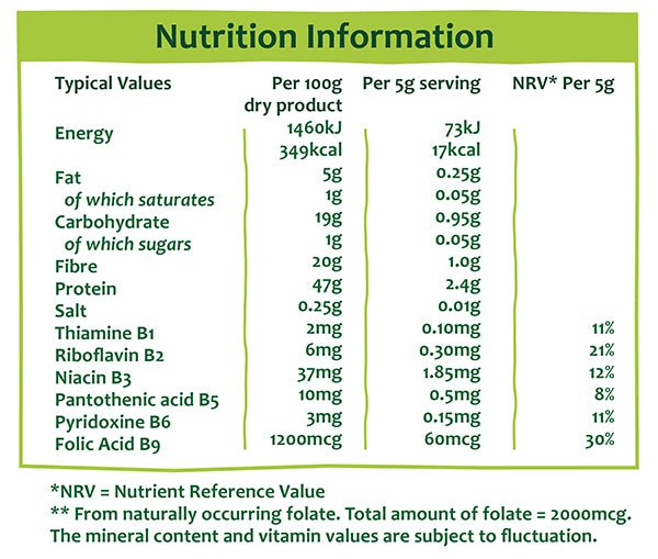 Engevita Protein & Fibre Yeast Flakes Unfortified 100g - Eco Natural Products - Marigold - yeast flakes