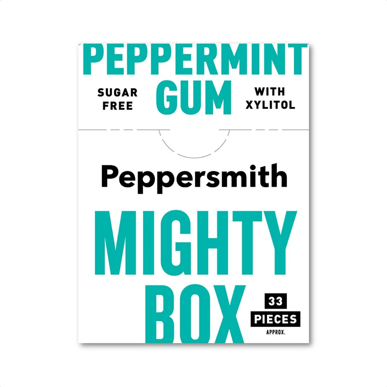 English Peppermint Xylitol Gum 50g Mighty Box - Eco Natural Products - Peppersmith - xylitol gum