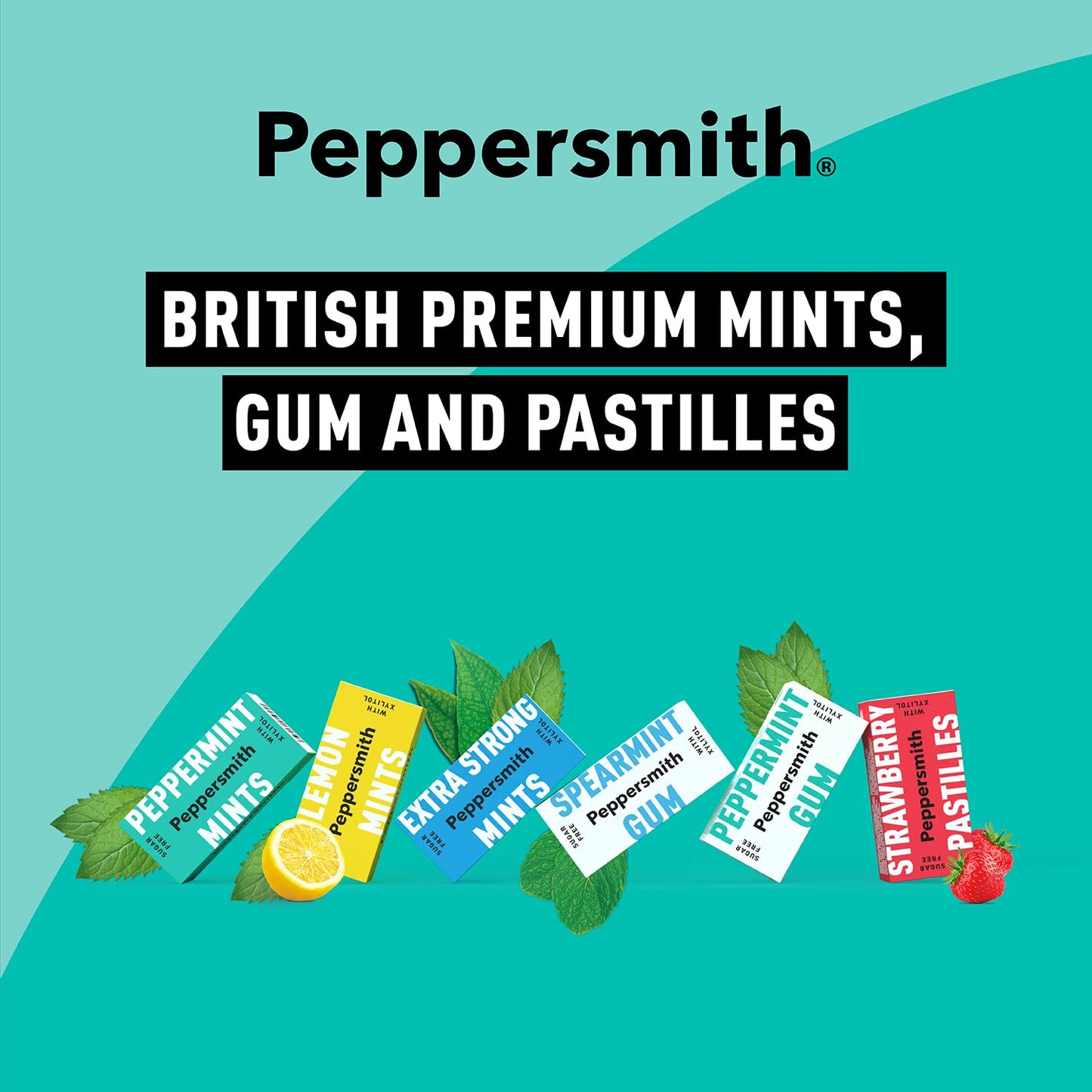 English Peppermint Xylitol Gum 50g Mighty Pouch - Peppersmith - Chewing Gum - Peppersmith