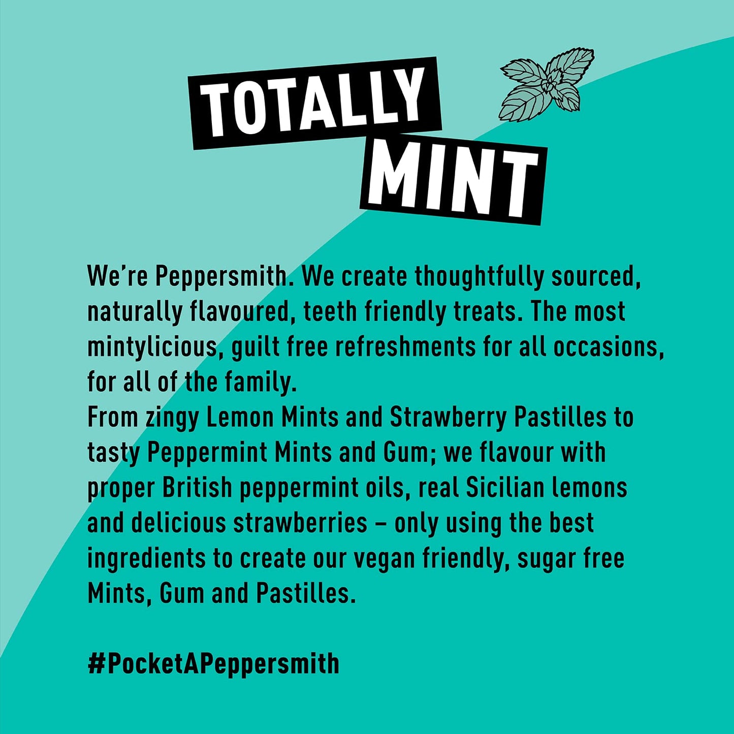 English Peppermint Xylitol Gum 50g Mighty Pouch - Peppersmith - Chewing Gum - Peppersmith