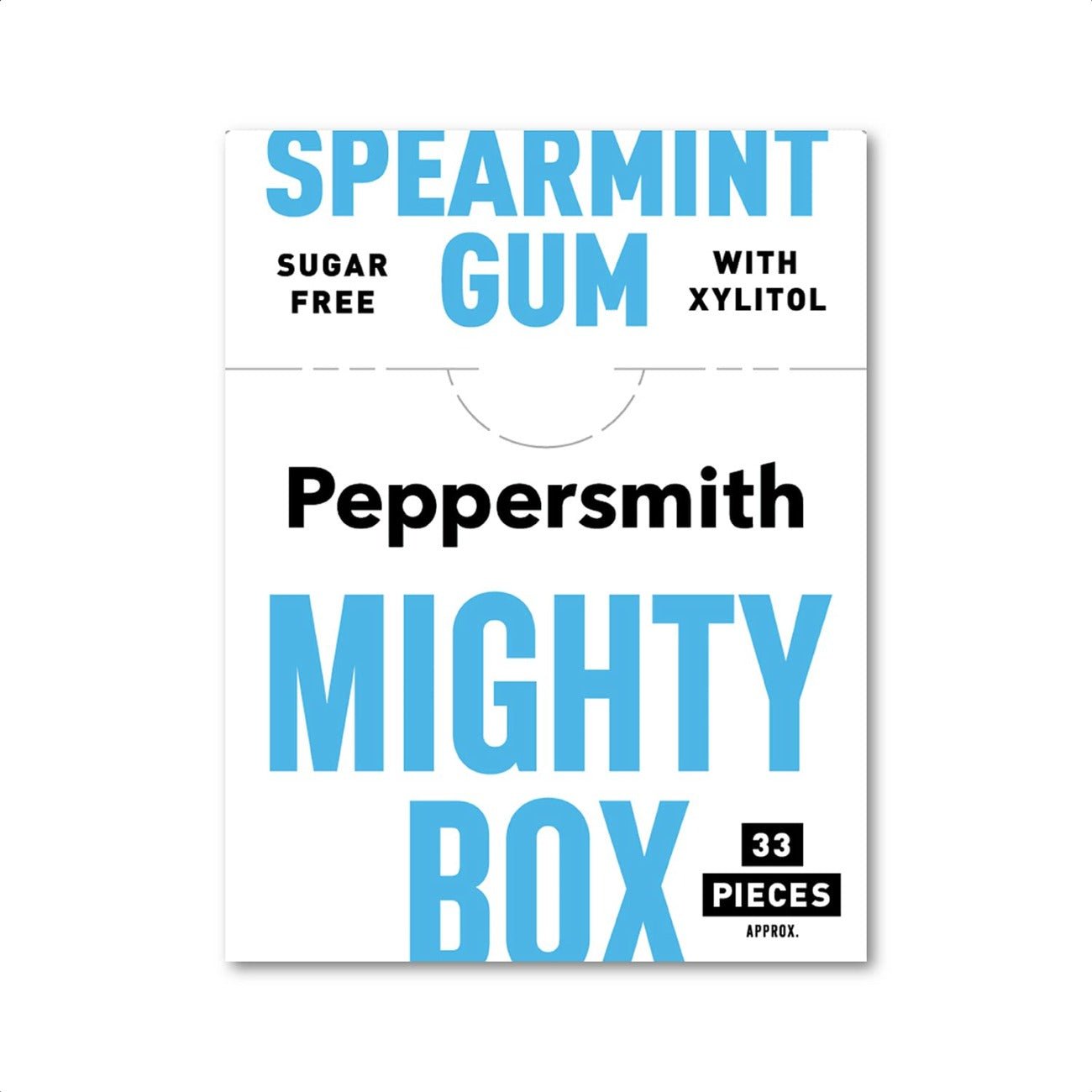 English Spearmint Xylitol Gum 50g Mighty Box - Eco Natural Products - Peppersmith - xylitol gum