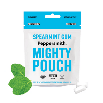 English Spearmint Xylitol Gum Mighty Pouch 50g - Peppersmith - Chewing Gum - Peppersmith
