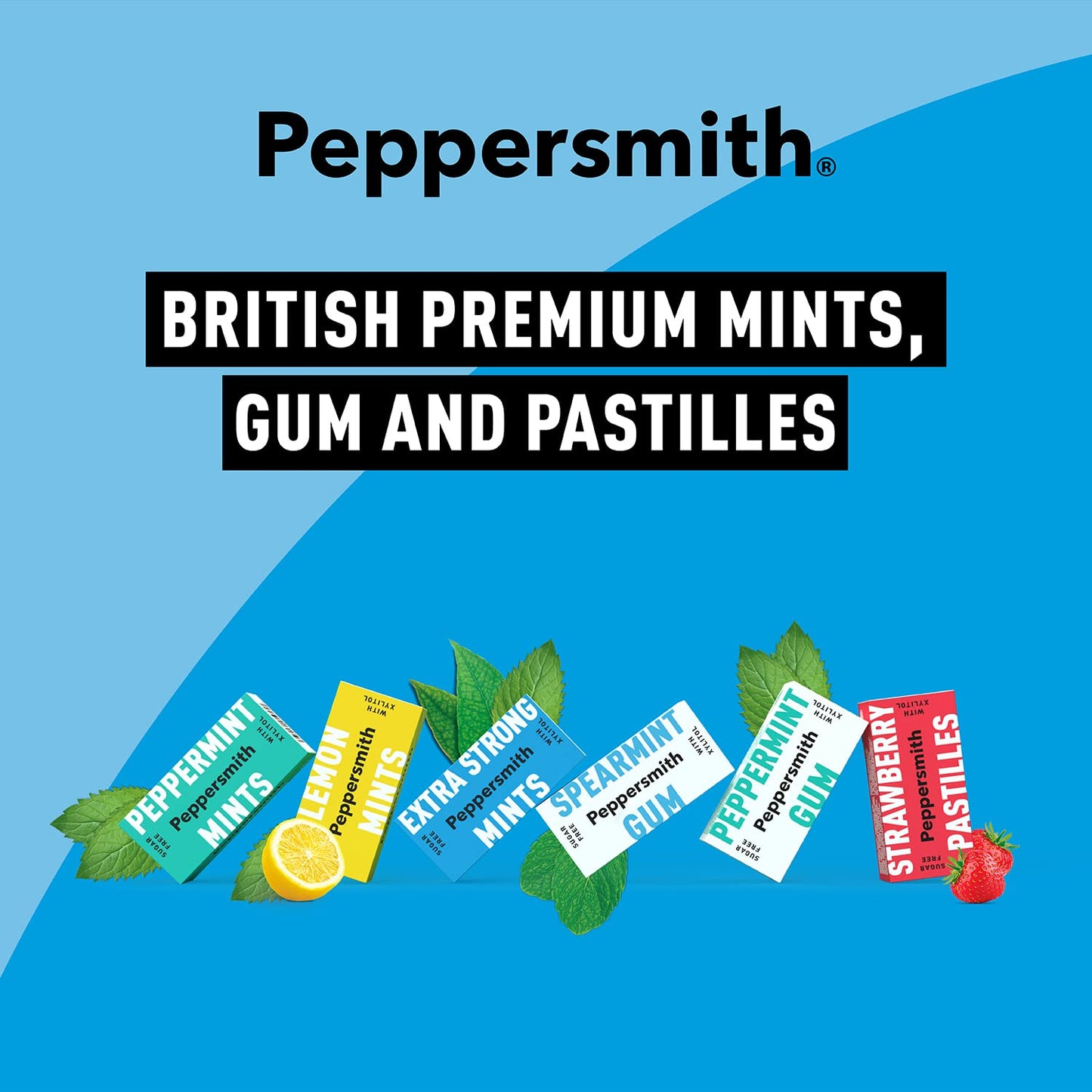 English Spearmint Xylitol Gum Mighty Pouch 50g - Peppersmith - Chewing Gum - Peppersmith