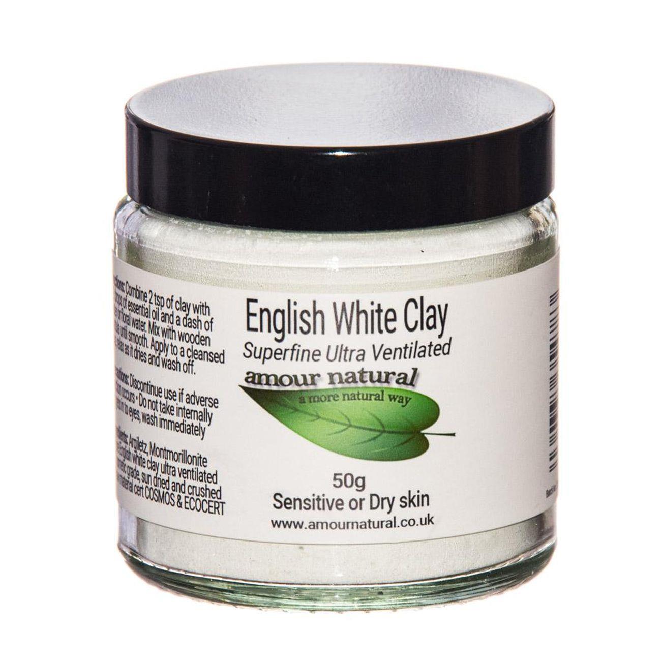 English White Clay 50g - Amour Natural - Clay Powder - Eco Natural Products