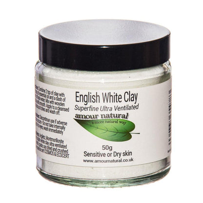 English White Clay 50g - Amour Natural - Clay Powder - Eco Natural Products