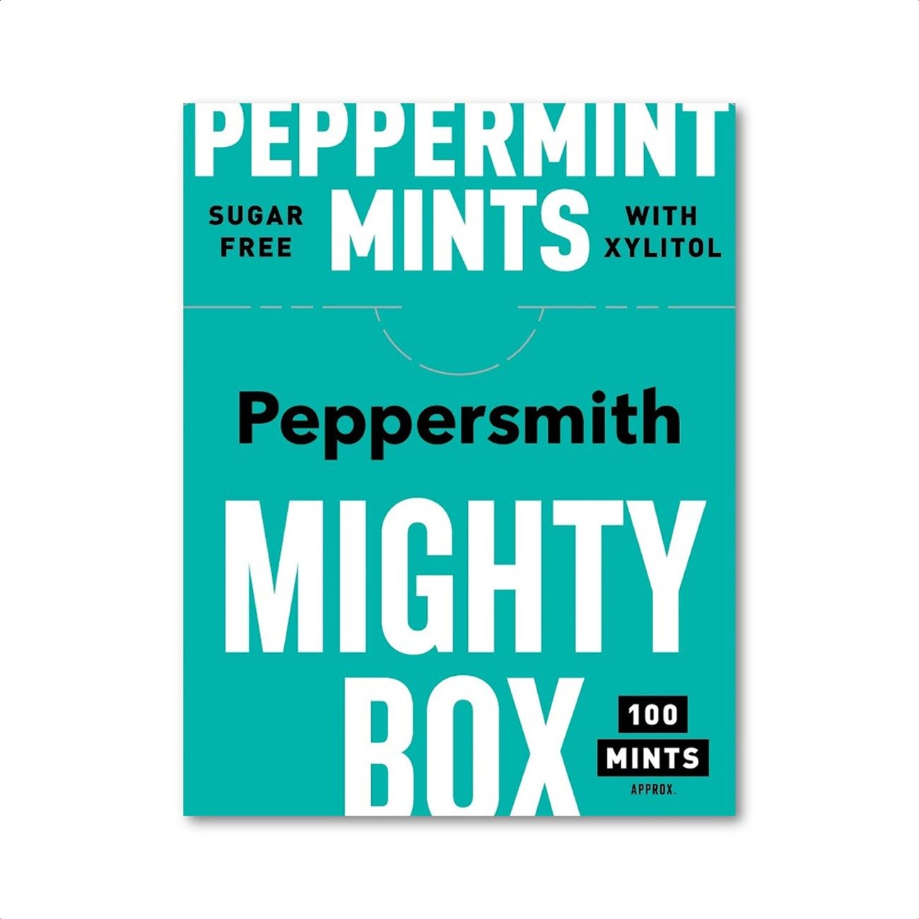 English Xylitol Mints Mighty Box 100 Mints 60g - Eco Natural Products - Peppersmith - Mints