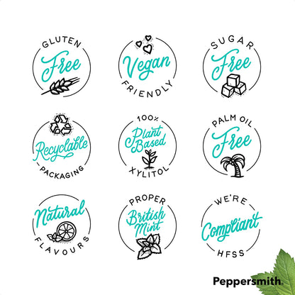 English Xylitol Mints Mighty Pouch 100 Mints 60g - Peppersmith - Mints - Eco Natural Products