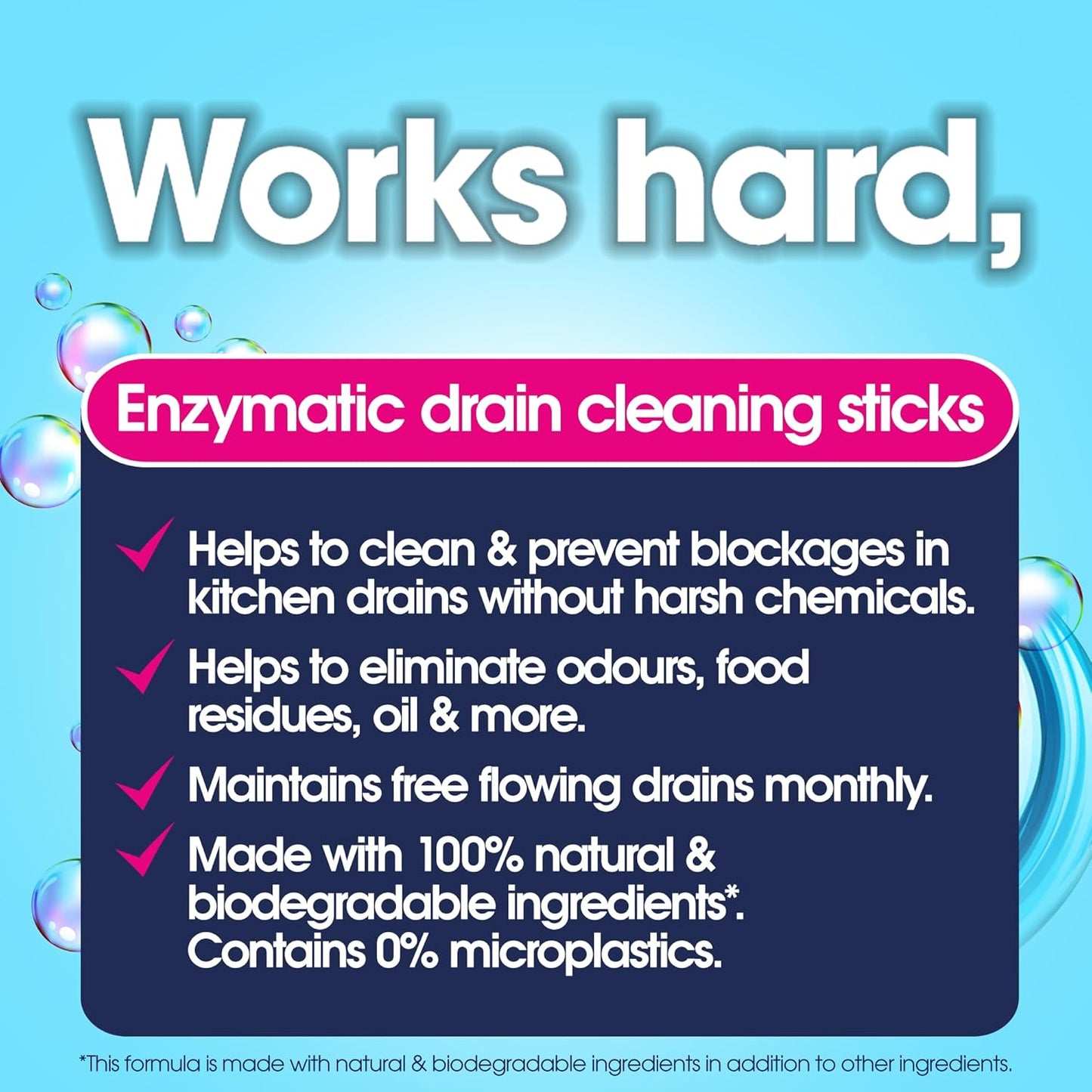 Enzymatic Drain Cleaning Citrus 12 Sticks - Ecozone - Drainage Unblocker - Ecozone