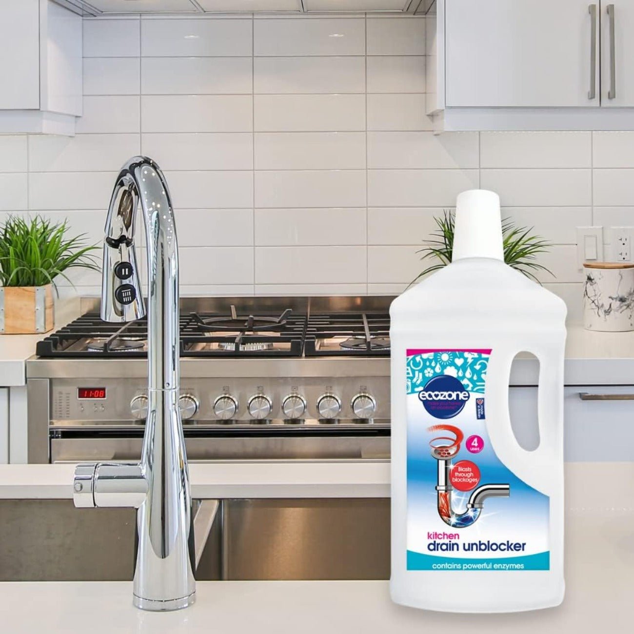 Enzymatic Kitchen Drain Unblocker 1L - Ecozone - Household Cleaner - Eco Natural Products