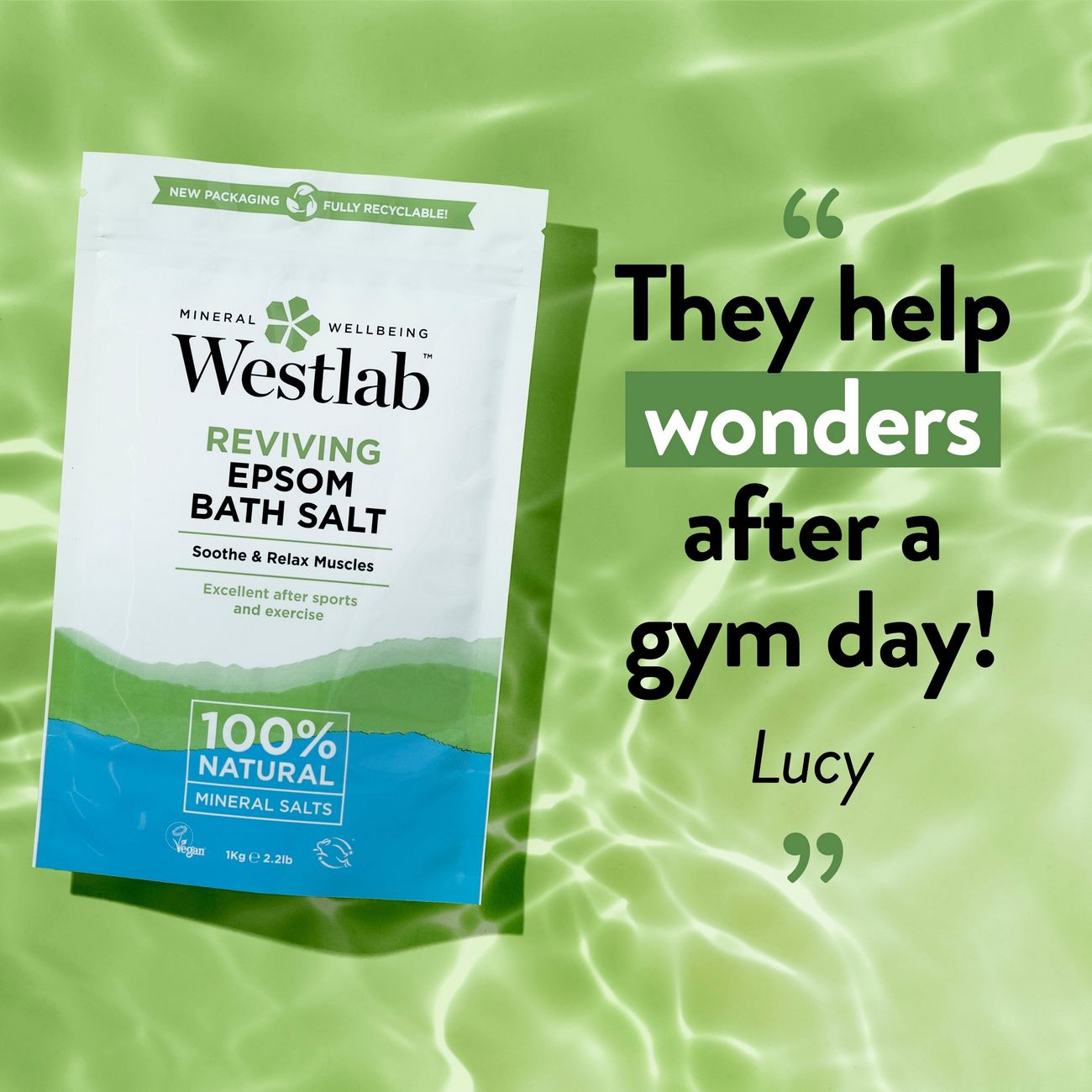 Epsom Bath Salts 1kg - Westlab - Bath Salt - Eco Natural Products