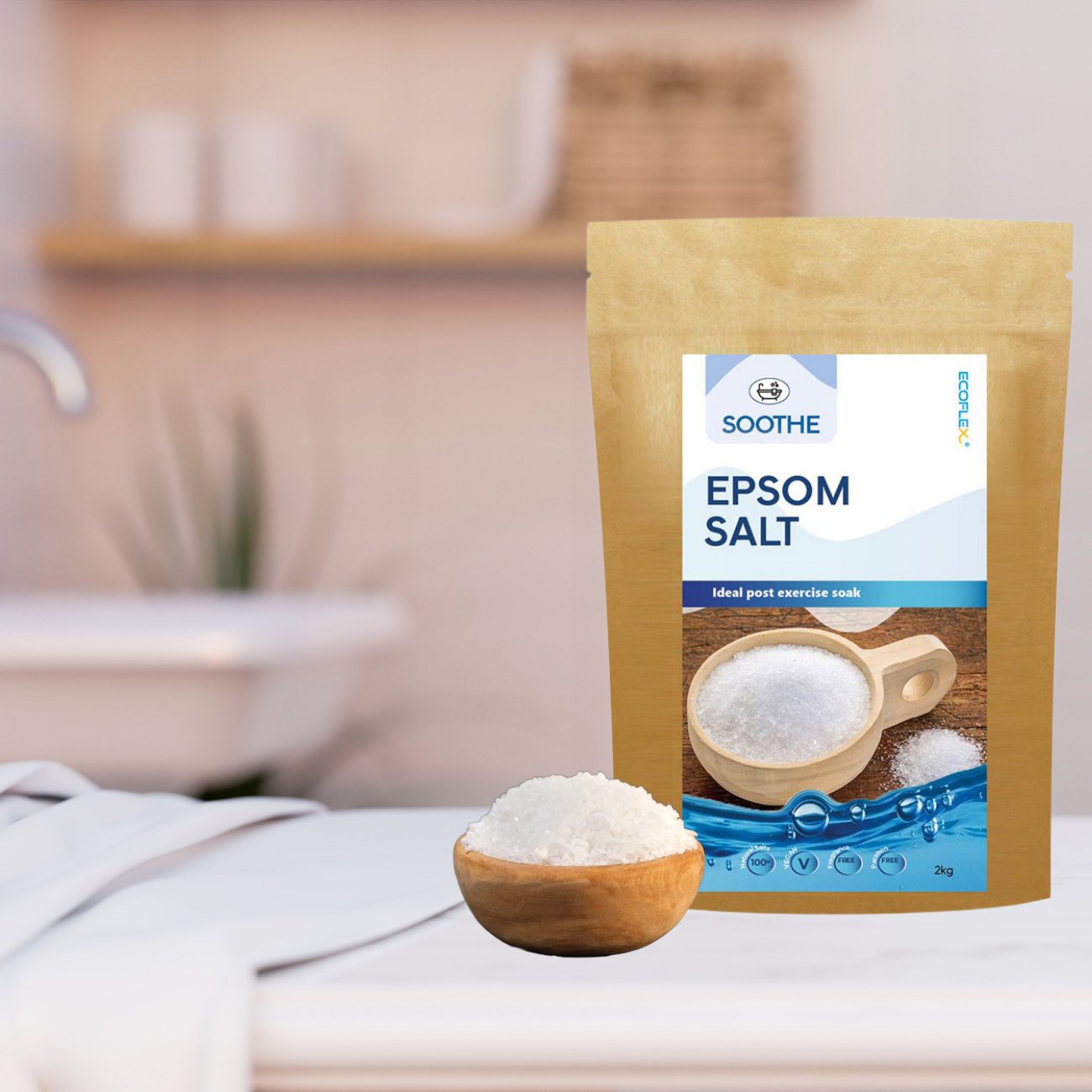 Epsom Salts 2kg - Eco Natural Products - Ecoflex - Bath salt