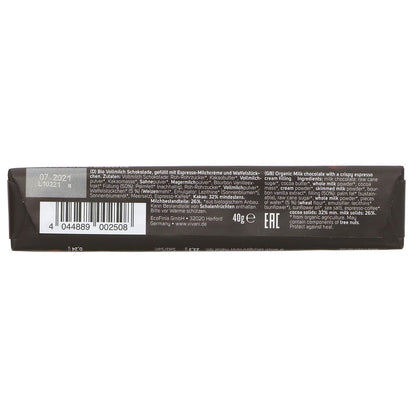 Espresso Biscotti Chocolate Bar 40g - Vivani - Chocolate Bar - Eco Natural Products