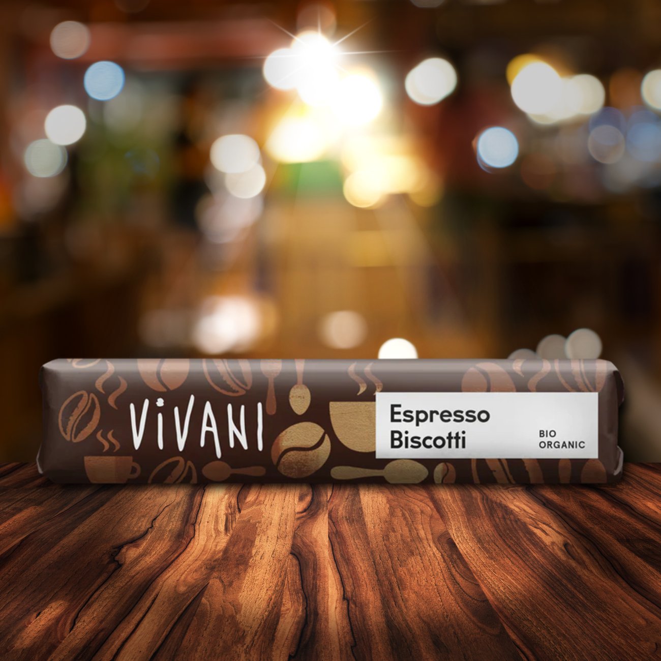 Espresso Biscotti Chocolate Bar 40g - Vivani - Chocolate Bar - Eco Natural Products