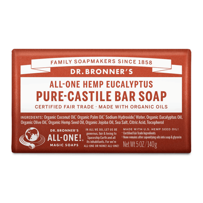 Eucalyptus Pure - Castile Bar Soap 140g - Dr. Bronner - Bar Soap - Eco Natural Products