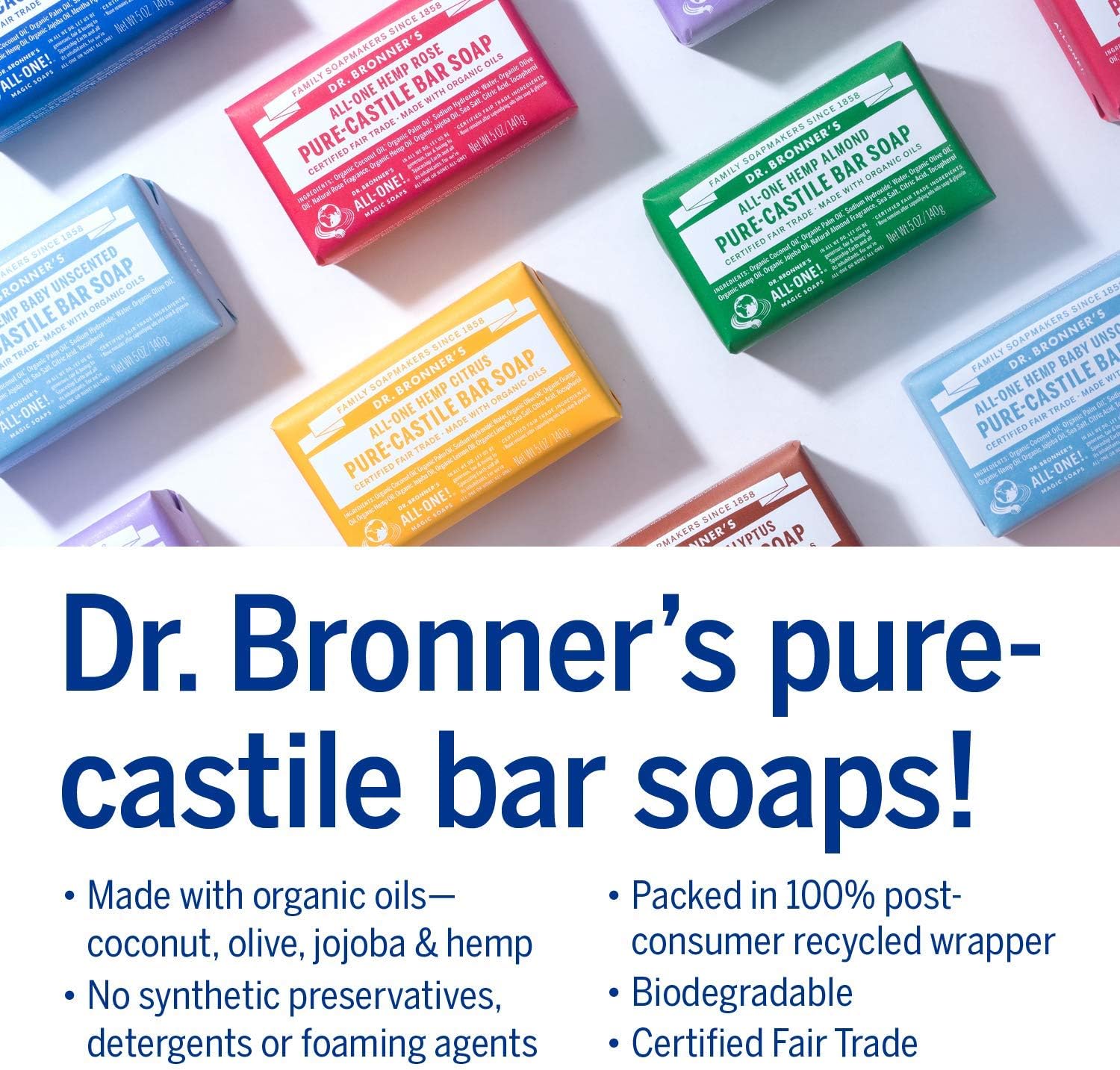 Eucalyptus Pure - Castile Bar Soap 140g - Eco Natural Products - Dr. Bronner - Bar Soap