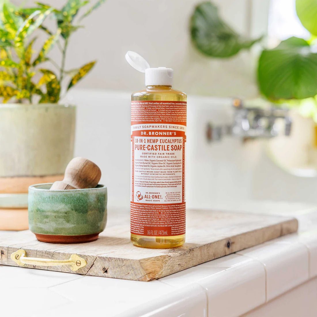 Eucalyptus Pure - Castile Liquid Soap 473ml - Eco Natural Products - Dr. Bronner - Liquid Soap