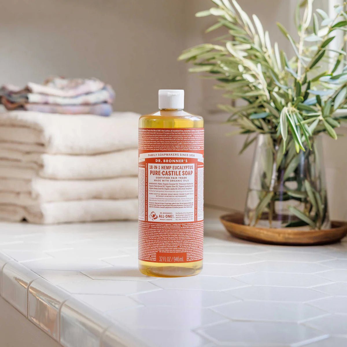 Eucalyptus Pure - Castile Liquid Soap 946ml - Dr. Bronner - Liquid Soap - Eco Natural Products