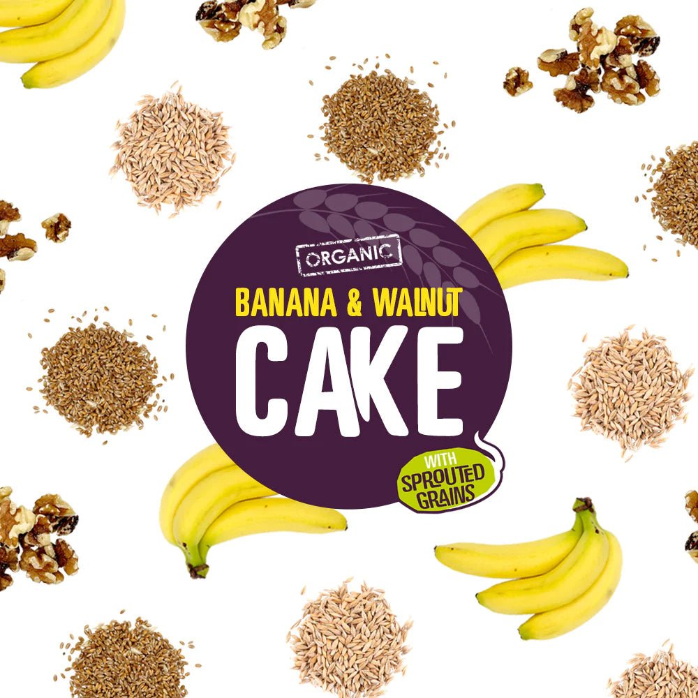 Everfresh Organic Banana & Walnut Sprouted Grains Cake 350g - Eco Natural Products - Everfresh - Cake