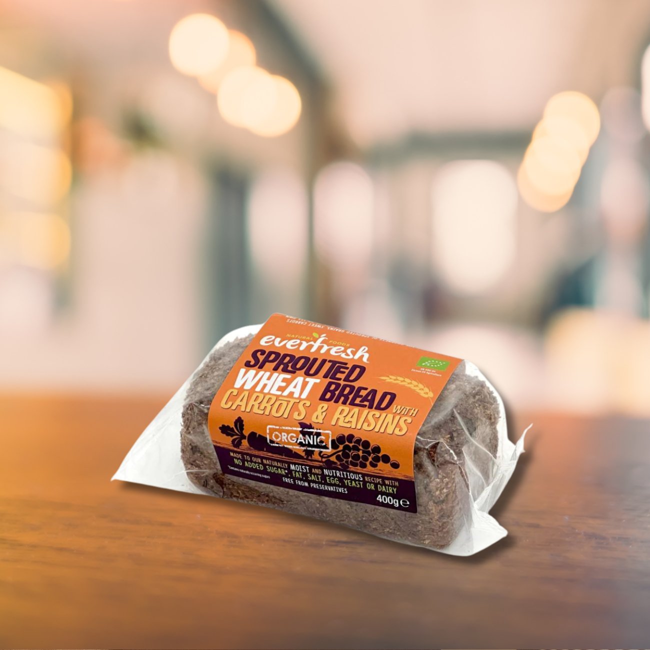 Everfresh Organic Carrot & Raisin Sprouted Wheat Bread YF SF NAS 400g - Everfresh - Wheat Bread - Eco Natural Products