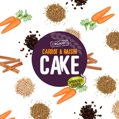 Everfresh Organic Carrot with Raisins Sprouted Grains Cake 350g - Everfresh - Cake - Eco Natural Products